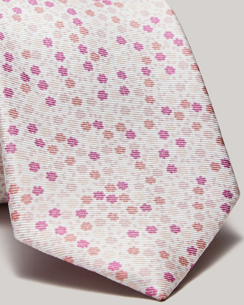 Floral Printed Silk Tie, , hi-res